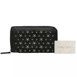 ❌SOLD❌ Authentic Jimmy Choo Wallet Long Wallet Star studs Leather Black